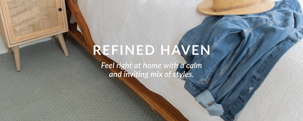 Refined Haven - Feel right at home with a calm and inviting mix of styles.